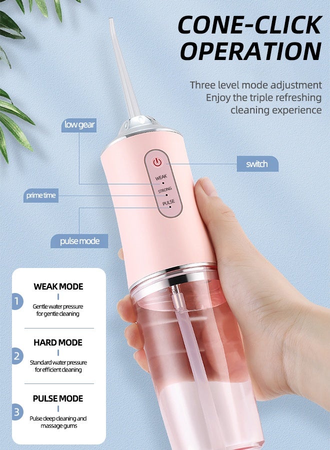 Portable Cordless Water Flosser for Teeth  3 Modes (Weak, Hard, Pulse) - Rechargeable Oral Irrigator for Travel, Braces & Gums Care - Image 5